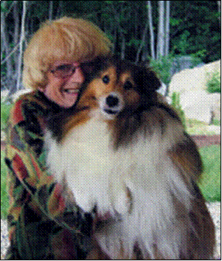 City Councilor Marianne LaBarge and her dog Celine